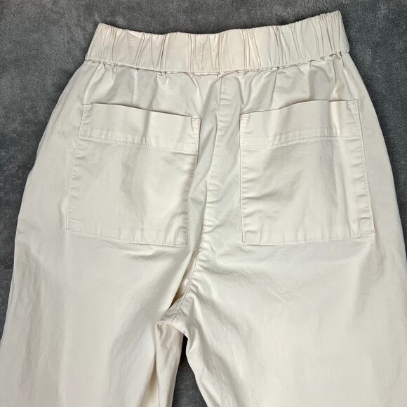 Lot of 2 Everlane Cotton Wide Leg Pants Green White Career Stretch - Picture 16 of 16